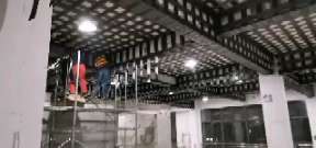 西盟一商场梁，楼板碳纤维加固施工